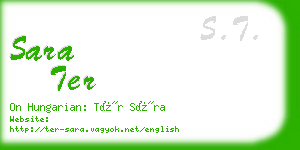 sara ter business card